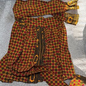 Authentic African skirt with Matching Scarf